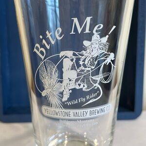 Yellowstone Valley Brewing Co. - Bite Me Clear Pint Glass - 4 available